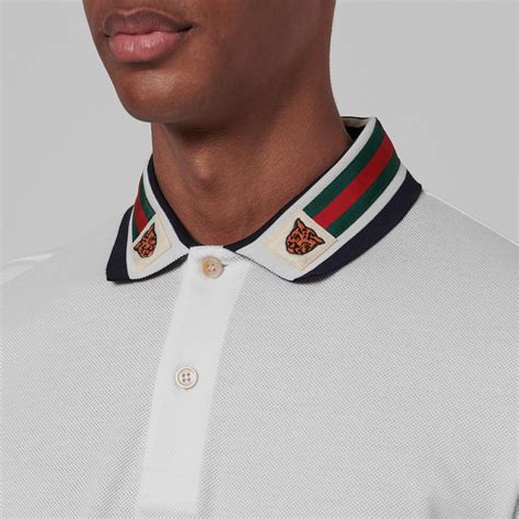 gucci tiger patch polo shirt|gucci tiger collar shirt.